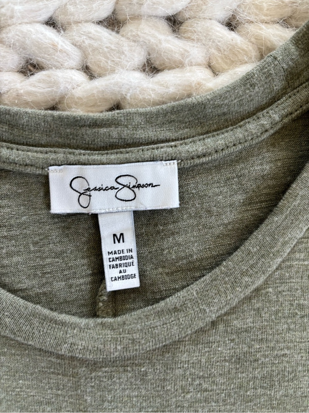 Jessica Simpson Olive Green Crew Neck Maxi Dress - Picture 2 of 4